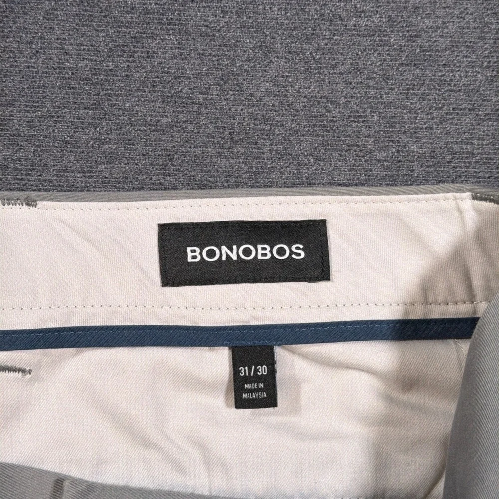 Bonobos Friday Chino Pants Men 31x30 Gray Slim Fit Stretch Cotton Work Casual